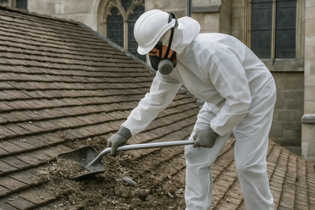 Élimination des Fientes de Pigeons : Étude de Cas sur une Toiture Historique